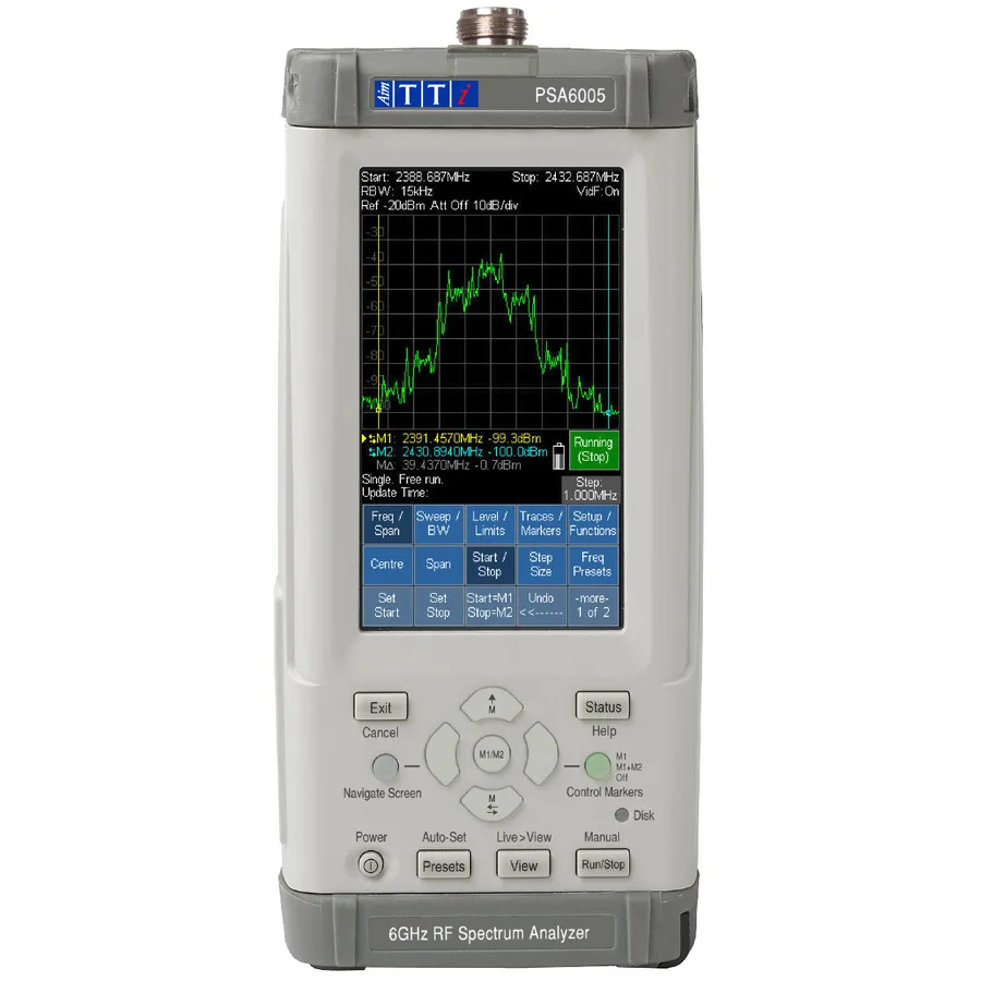 Aim TTi PSA6005 draagbare RF spectrumanalyzer