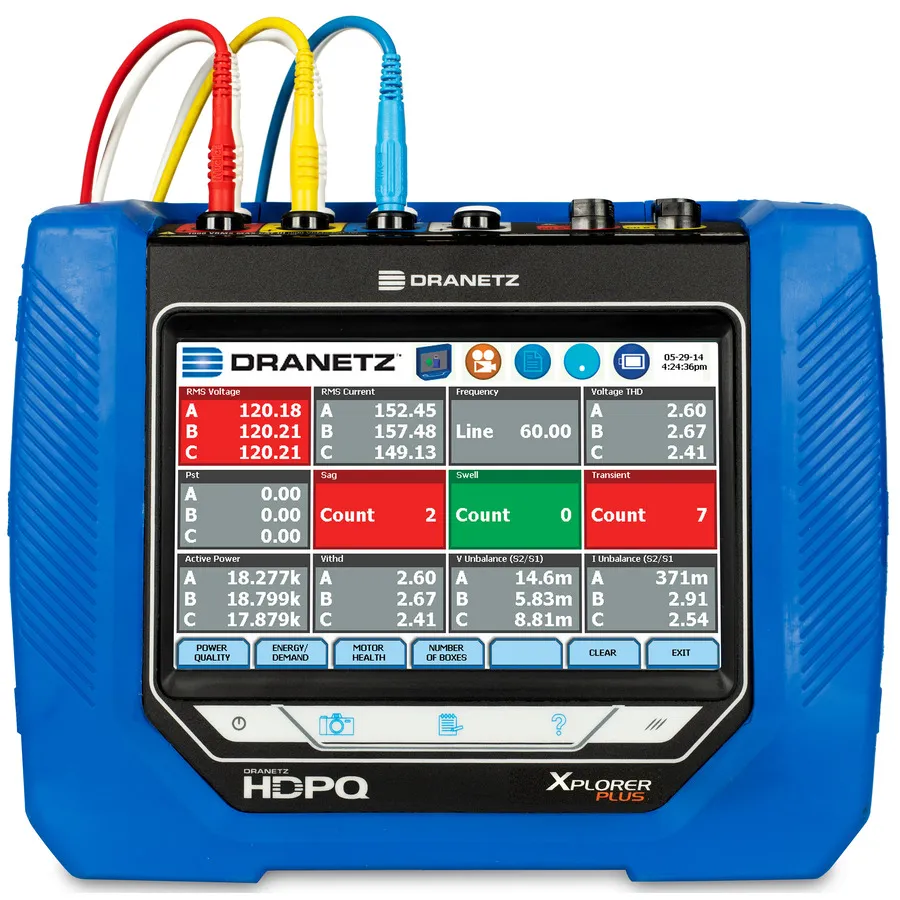 Dranetz HDPQ-P-XAFLEX3KPKG Xplorer Plus Analysator voor Energiekwaliteit