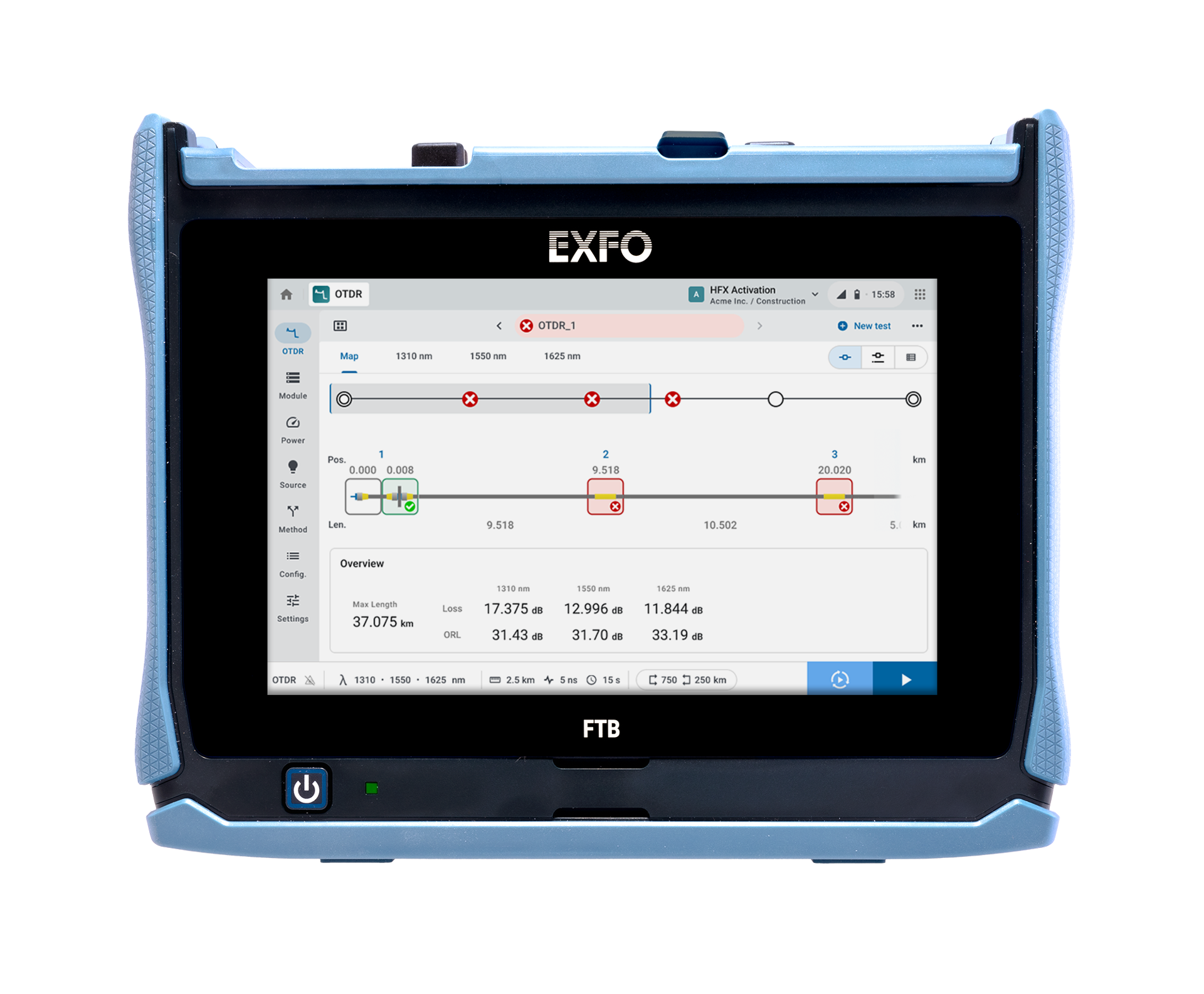 EXFO FTB-LITE-720D Quad Vezeloptische Tester