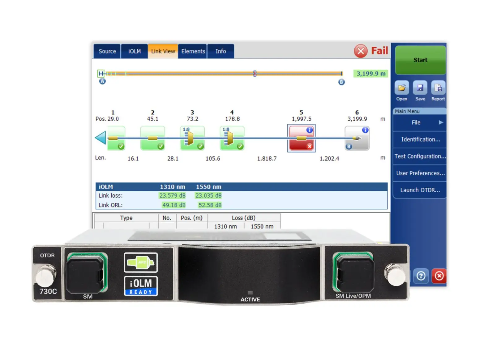 EXFO FTBx-730C Monomode OTDR
