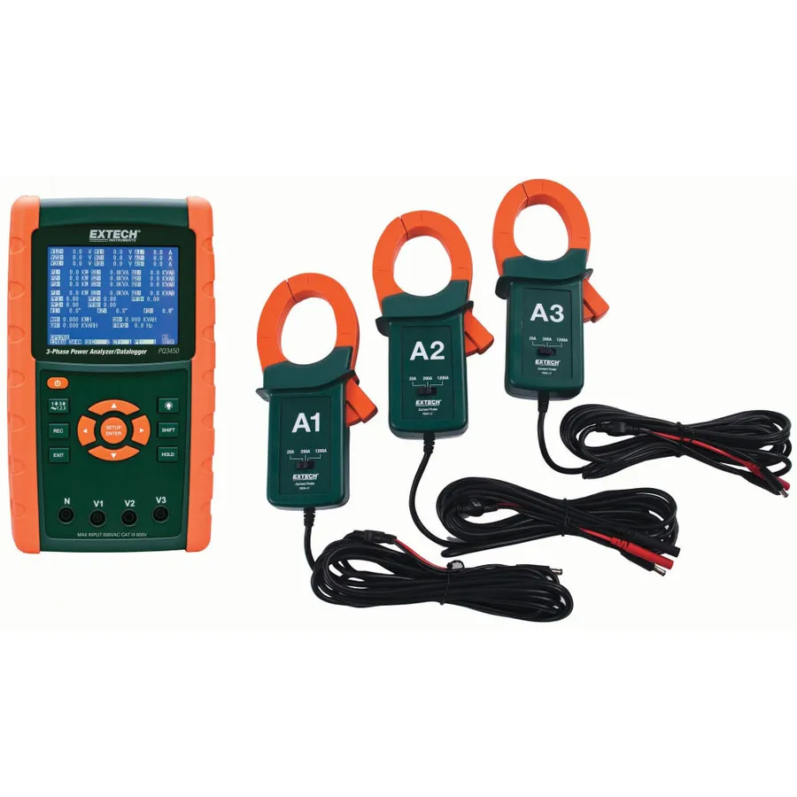 Extech PQ3450-12-NIST Stroomanalysator/Datalogger-kit