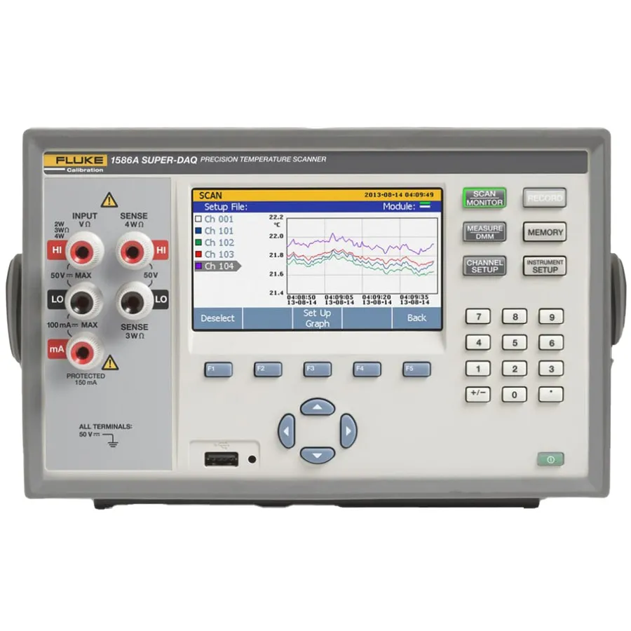 Fluke 1586A/DS-HC 120 Super-DAQ temperatuurscanner met module en multiplexer