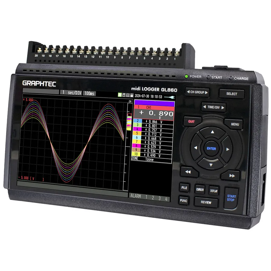 Graphtec GL860 Data Logger met meerdere kanalen