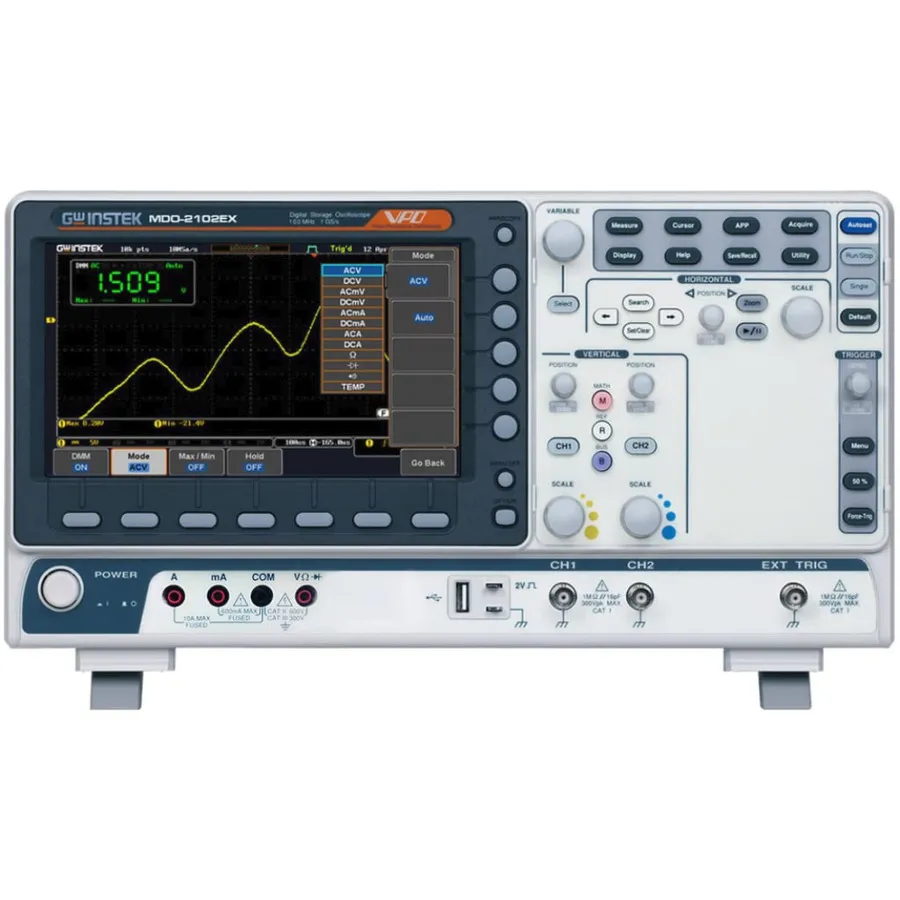 GW Instek MDO-2102EX gemengde domeinoscilloscoop