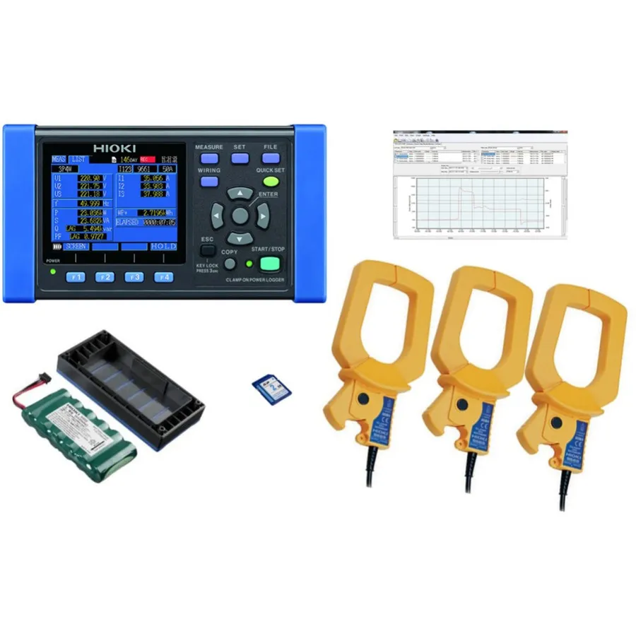 Hioki PW3360-21/1000Pro KIT Vermogensvraag Analyzer Kit