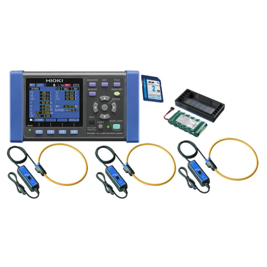 Hioki PW3365-20/5000Pro-7in KIT Vermogenslogger
