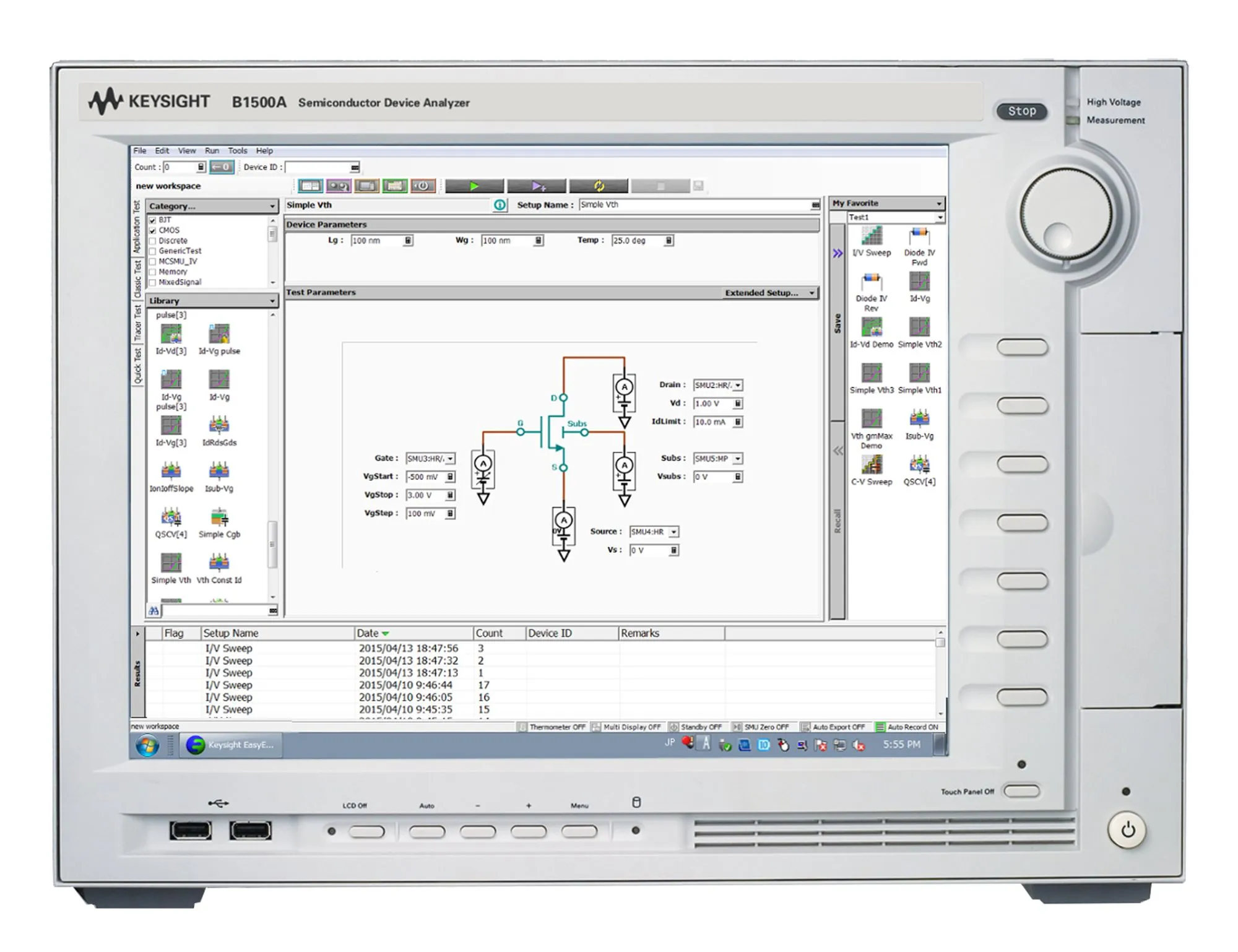 Keysight B1500A Halfgeleiderapparaat-analyzer