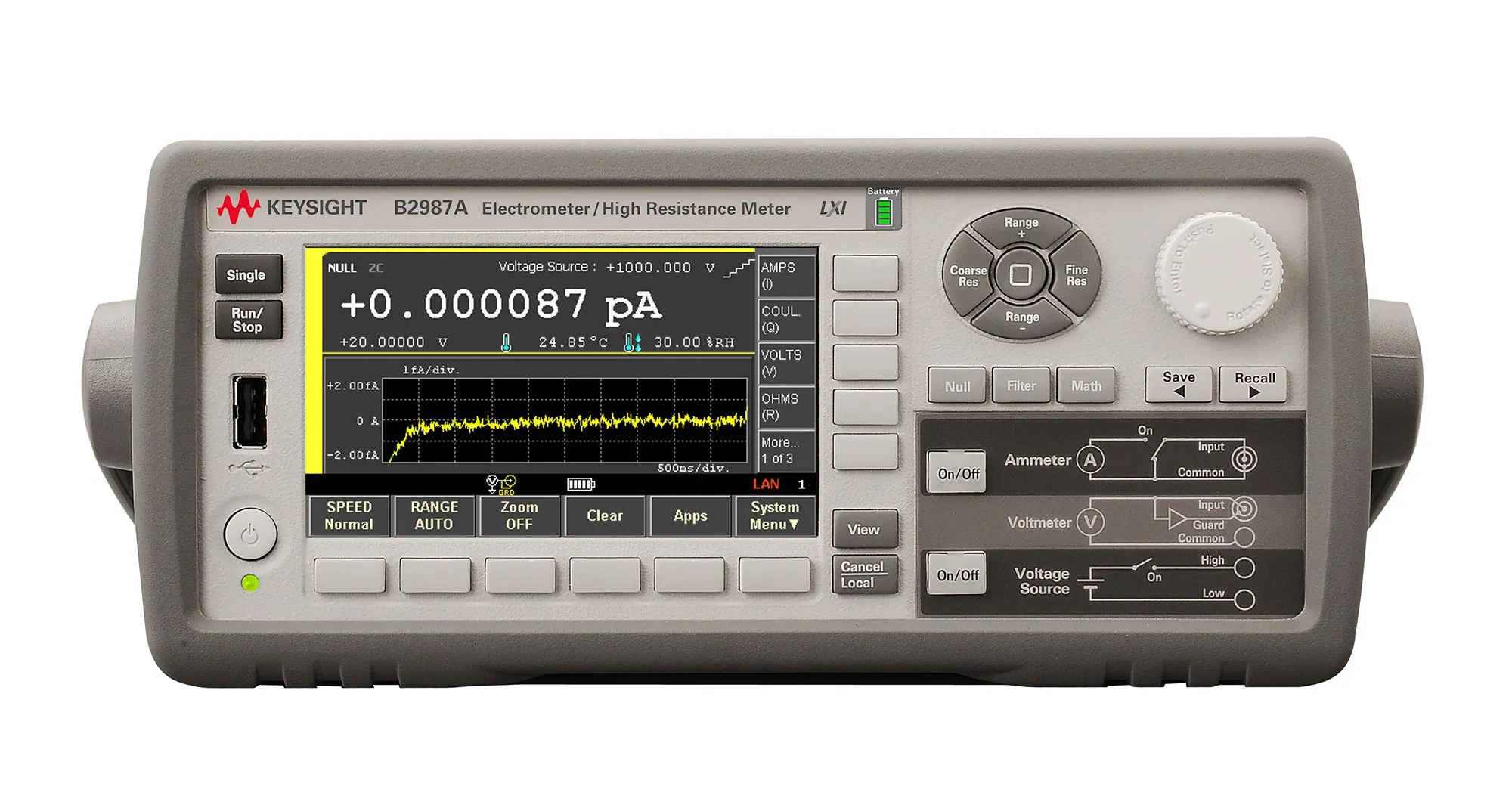 Keysight B2987A Elektrometer/Meter voor hoge weerstand