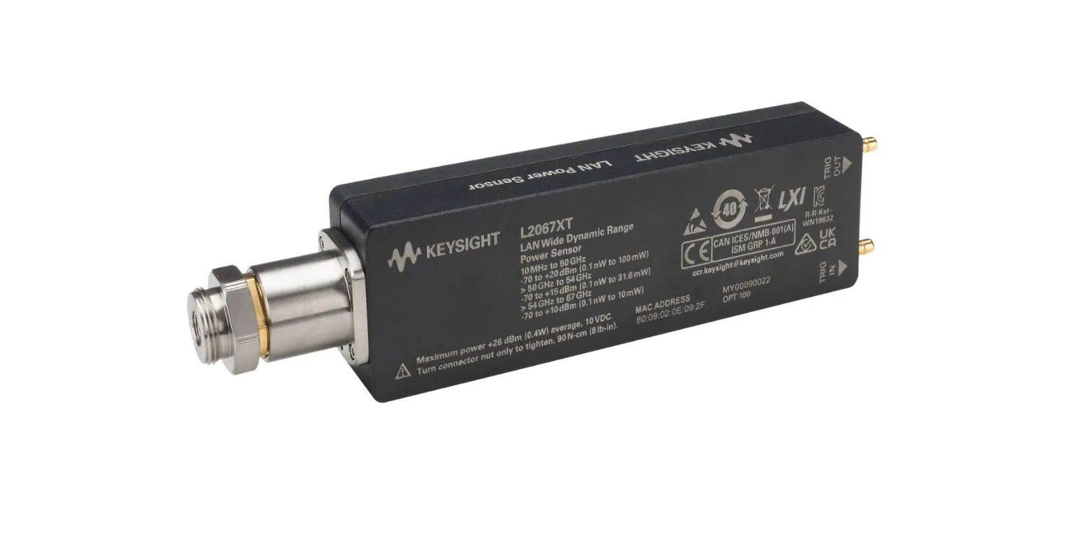 Keysight L2067XT Sensor met breed dynamisch bereik voor piek- en gemiddelde vermogen