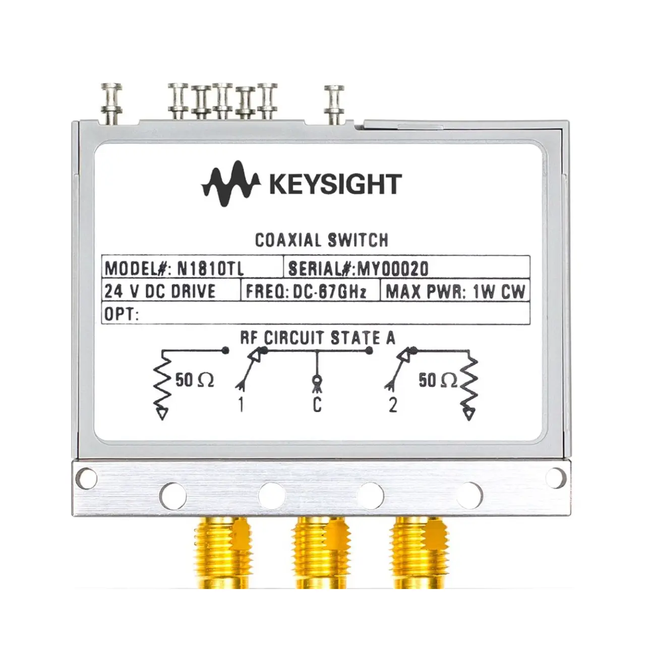 Keysight N1811TL-coaxiale schakelaar