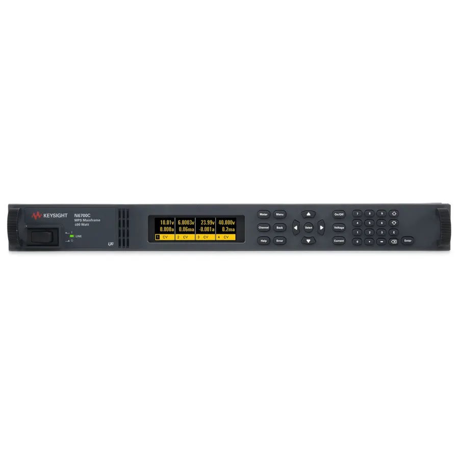 Keysight N6700C modulair stroomsysteem mainframe met rackmontage