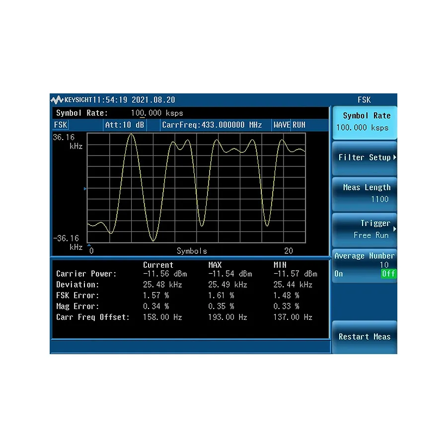 Keysight N9321CK/DMA ASK/FSK Demodulatie-analyseoptie