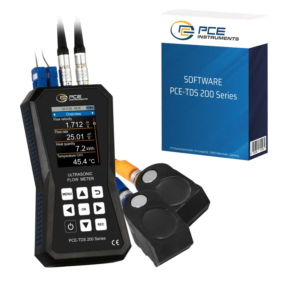 PCE Instruments PCE-TDS 200+ M-SW-KIT Ultrasone debietmeter