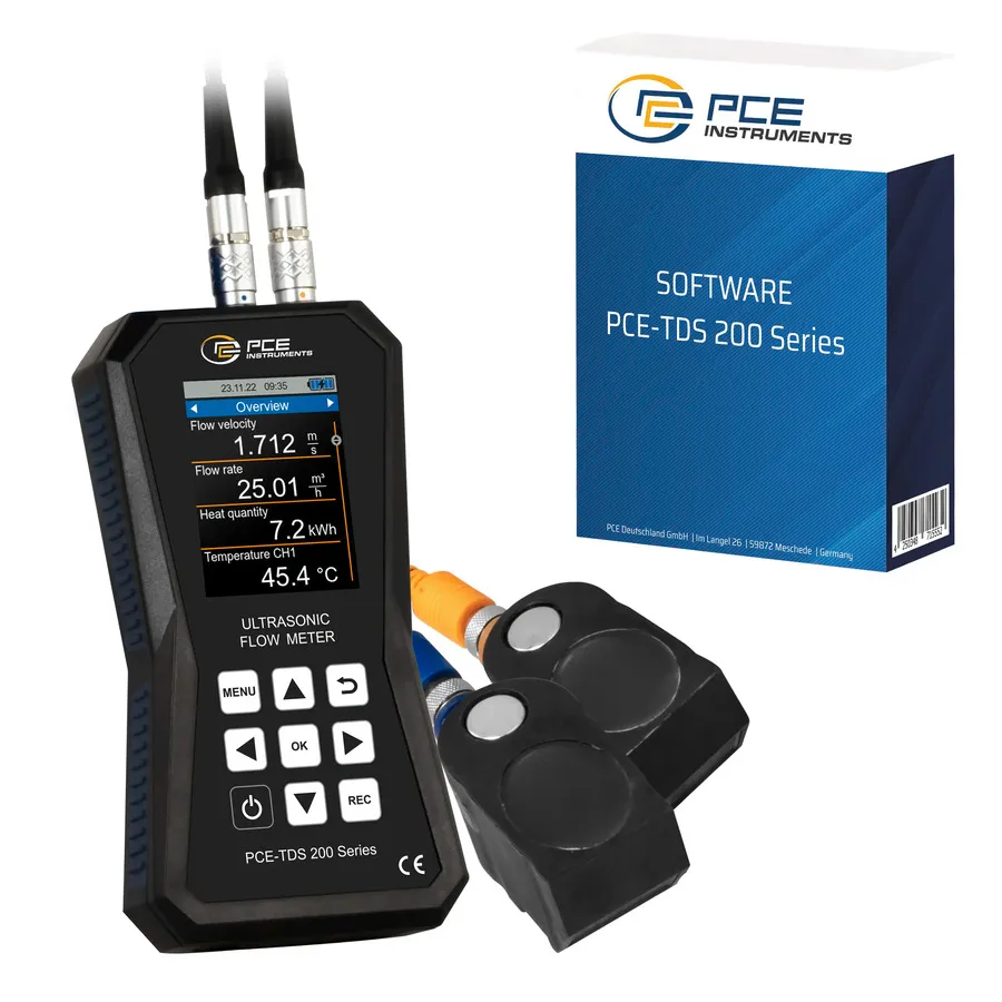 PCE Instruments PCE-TDS 200 M-SW-KIT Ultrasone Debietmeter Kit