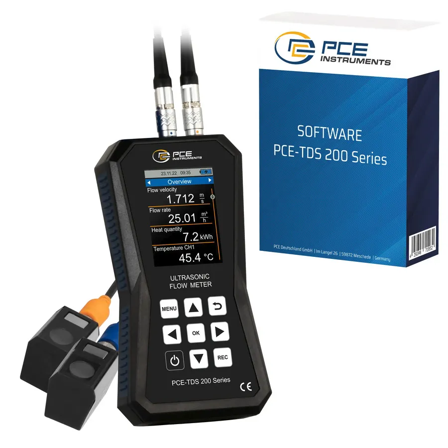 PCE Instruments PCE-TDS 200 S-SW-KIT Ultrasone debietmeter met software