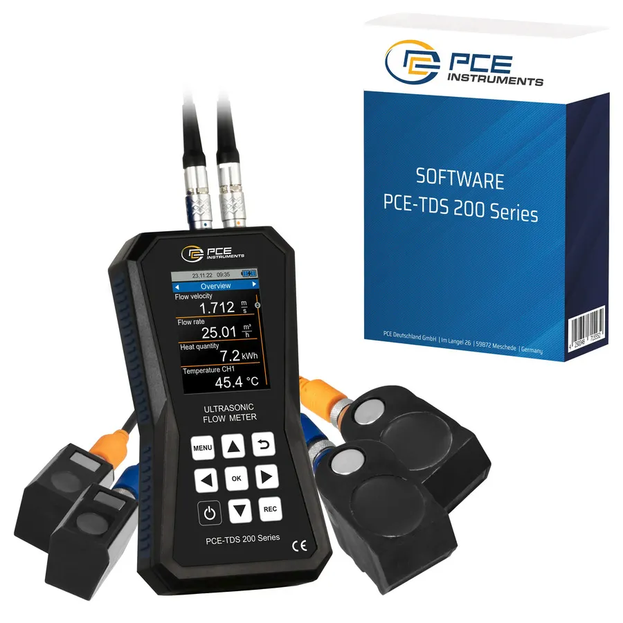 PCE Instruments PCE-TDS 200 SM-SW-KIT Ultrasone debietmeter