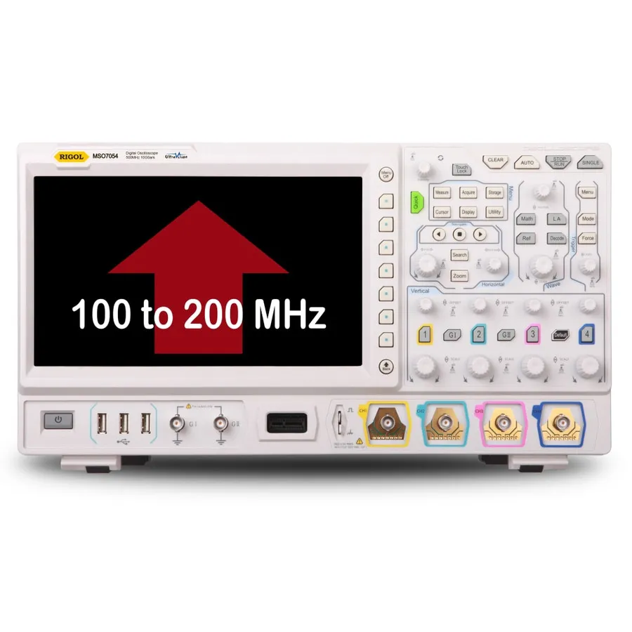 RIGOL DS7000-BW1T2 bandbreedte-upgrade naar 200MHz