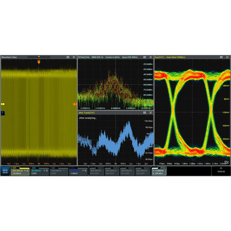 RIGOL DS70000-JITTA Eye Diagram en Jitter Analyse Optie