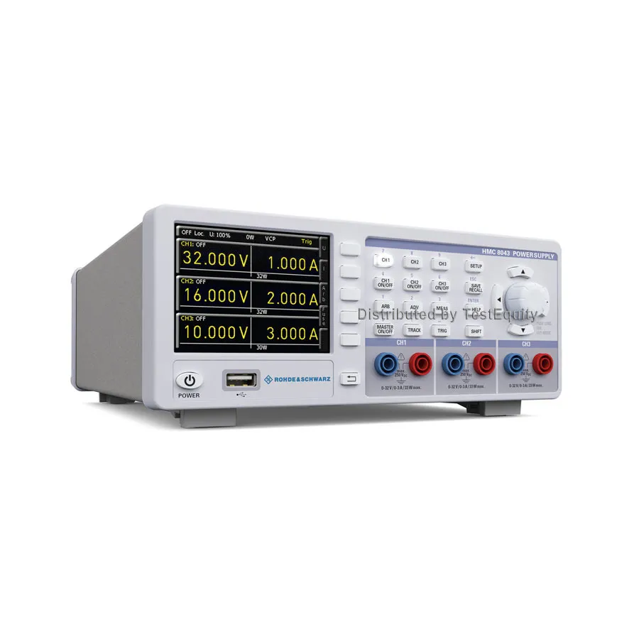 Rohde & Schwarz HMC8043-G.02 Drievoudige gelijkspanningsvoeding met GPIB