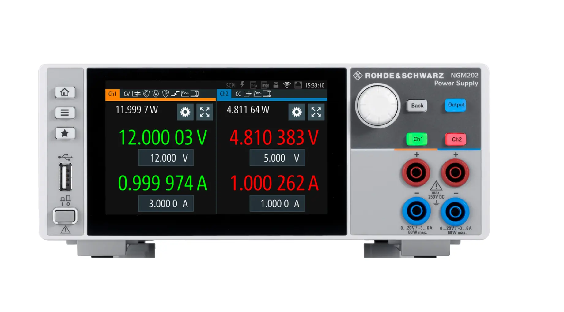 Rohde & Schwarz NGM-COM2B Duaal Uitgang DC-voedingsbron