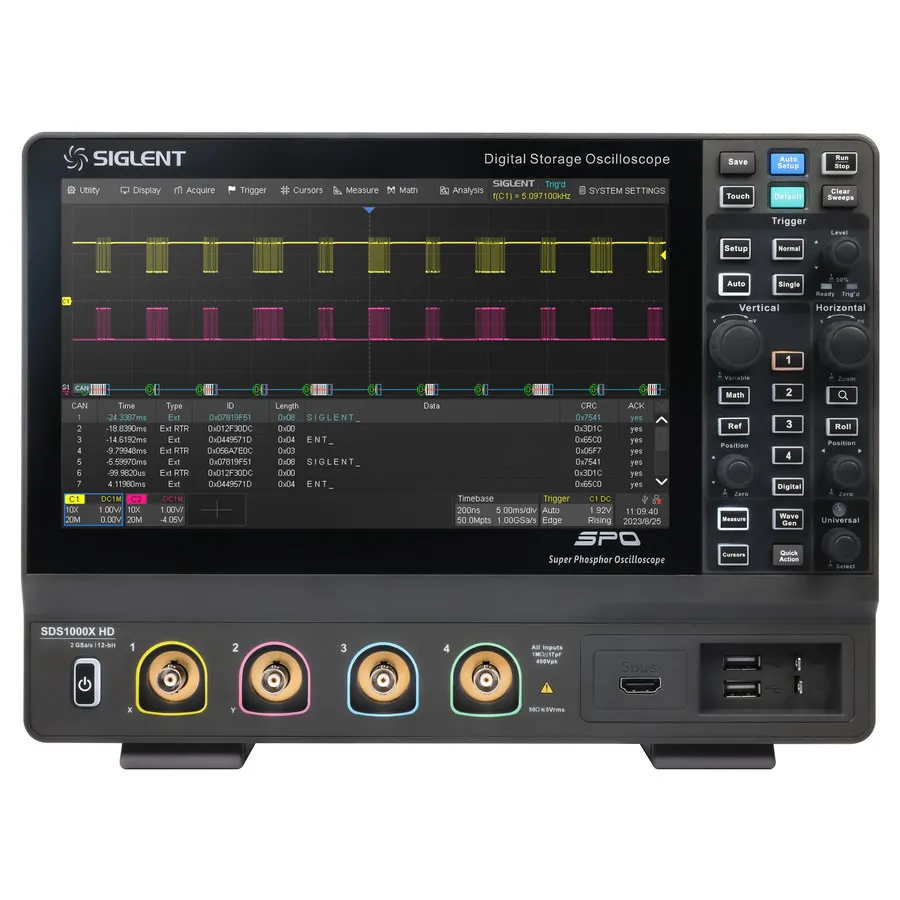 Siglent SDS1202X HD Gemengde Signaal Oscilloscoop