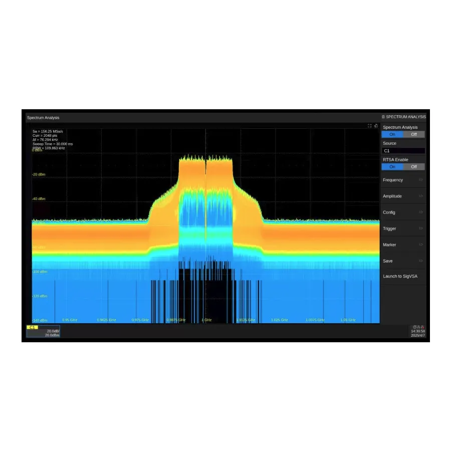 Siglent SDS7000A-RFA RTSA/DDC Signaalanalysesoftware