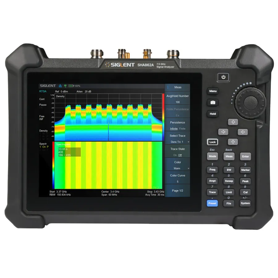 Siglent SHA862A handanalyzer voor spectrumanalyse