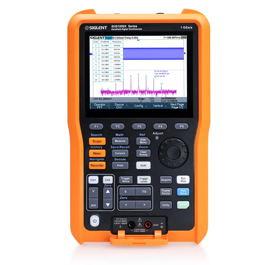 Siglent SHS1102X draagbare oscilloscoop