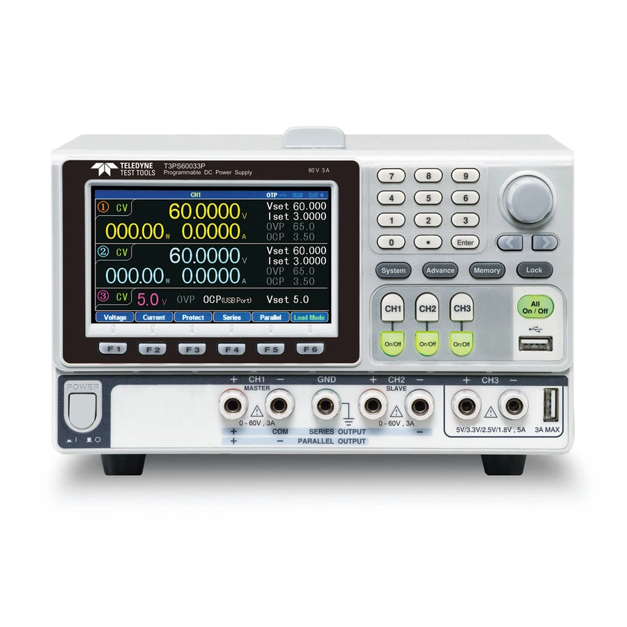 Teledyne LeCroy T3PS60033P Triple-output DC voedingsbron