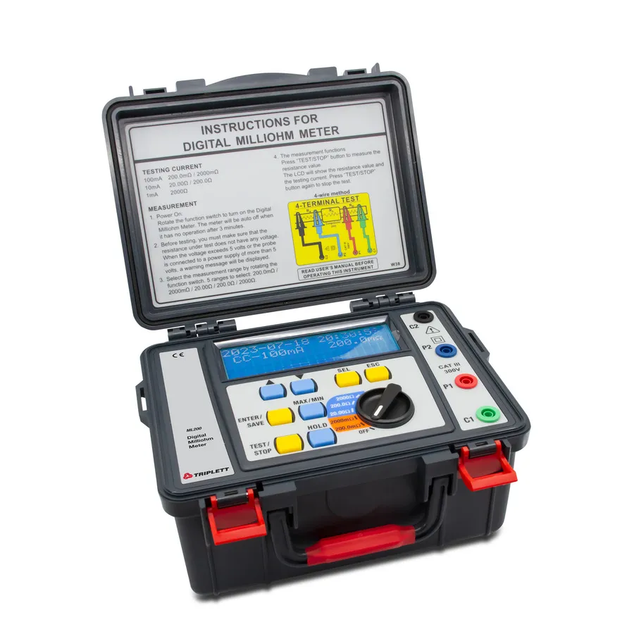 Triplett ML200 Batterijgevoede Milliohmeter
